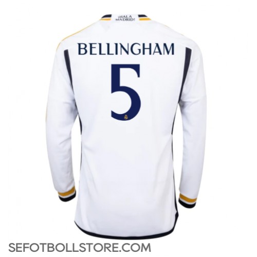 Real Madrid Jude Bellingham #5 Replika Hemmatröja 2023-24 Långärmad